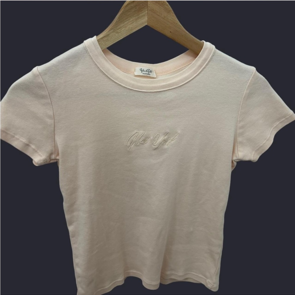 Brandy Melville Light Pink Baby Tee Top